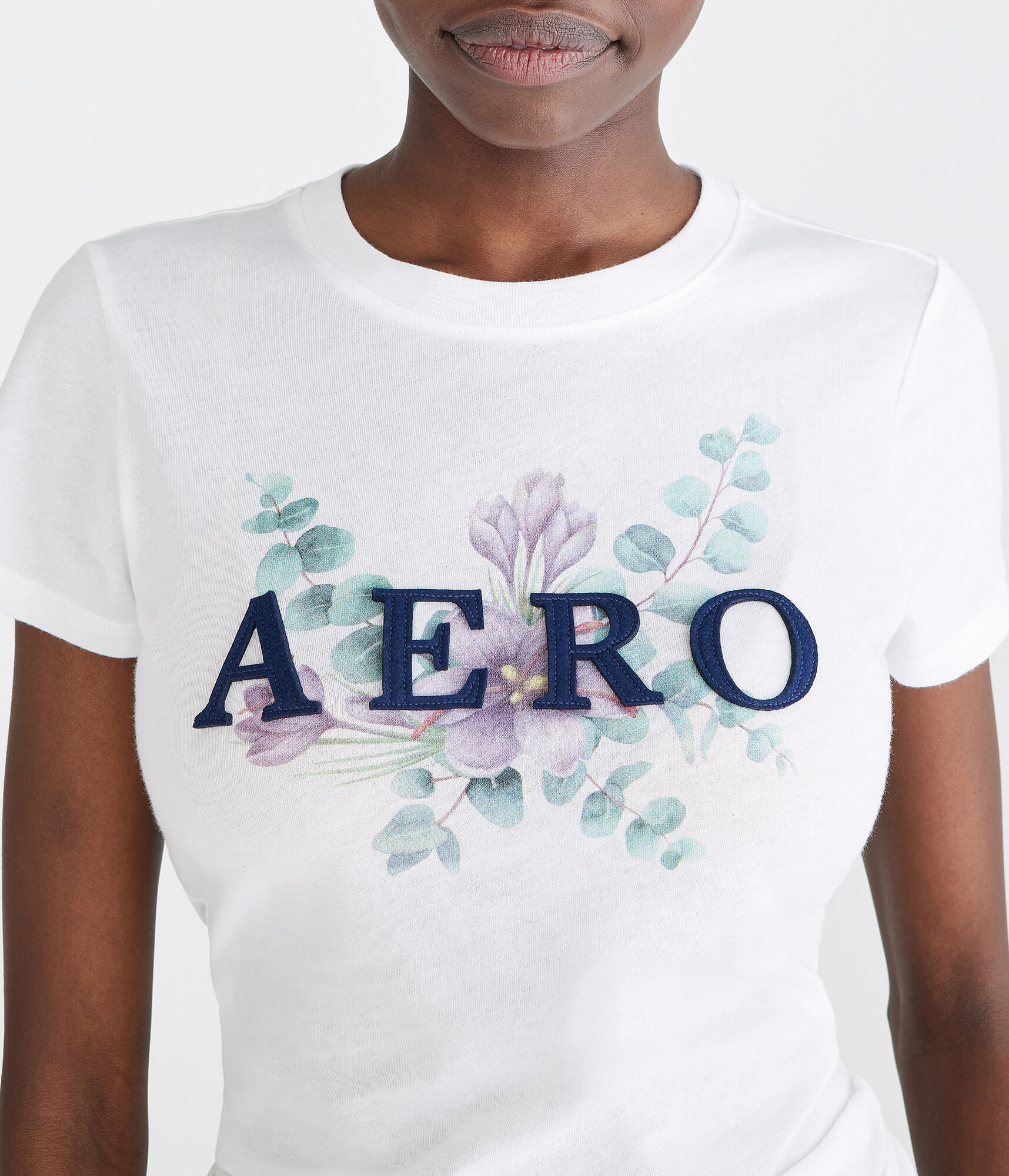 Aero Floral Appliqu&eacute; Graphic Tee