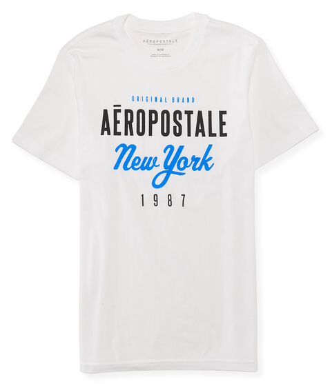 Aero New York Script Logo Graphic Tee Aero New York Script Logo Graphic Tee