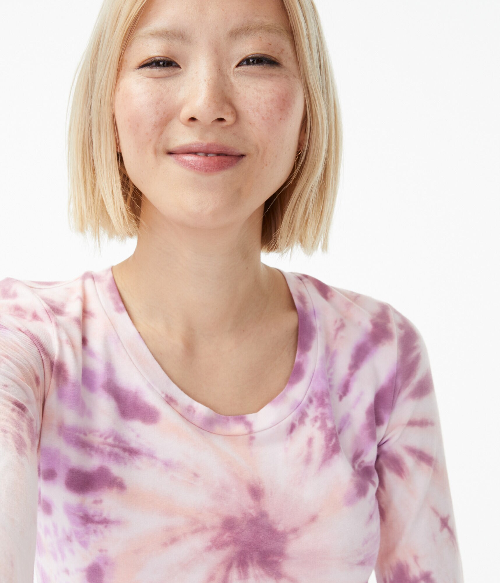 Long Sleeve Seriously Soft Tie-Dye Cropped Baby Tee***