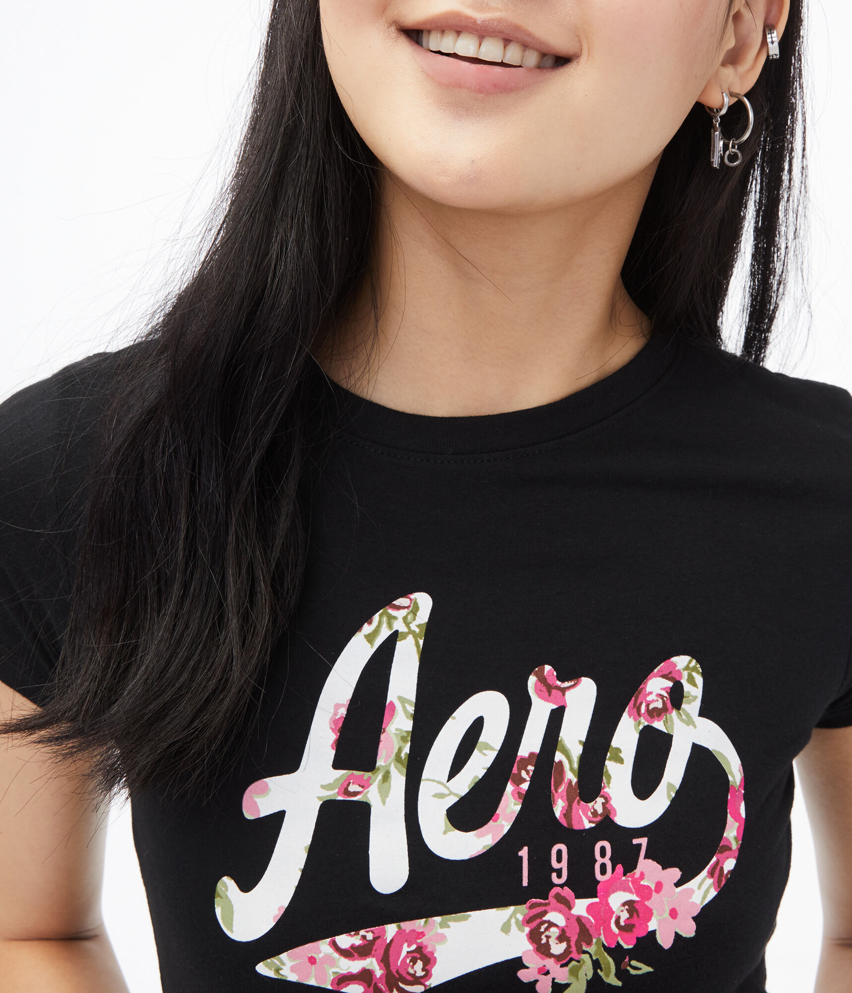 Floral Aero Logo Graphic Tee