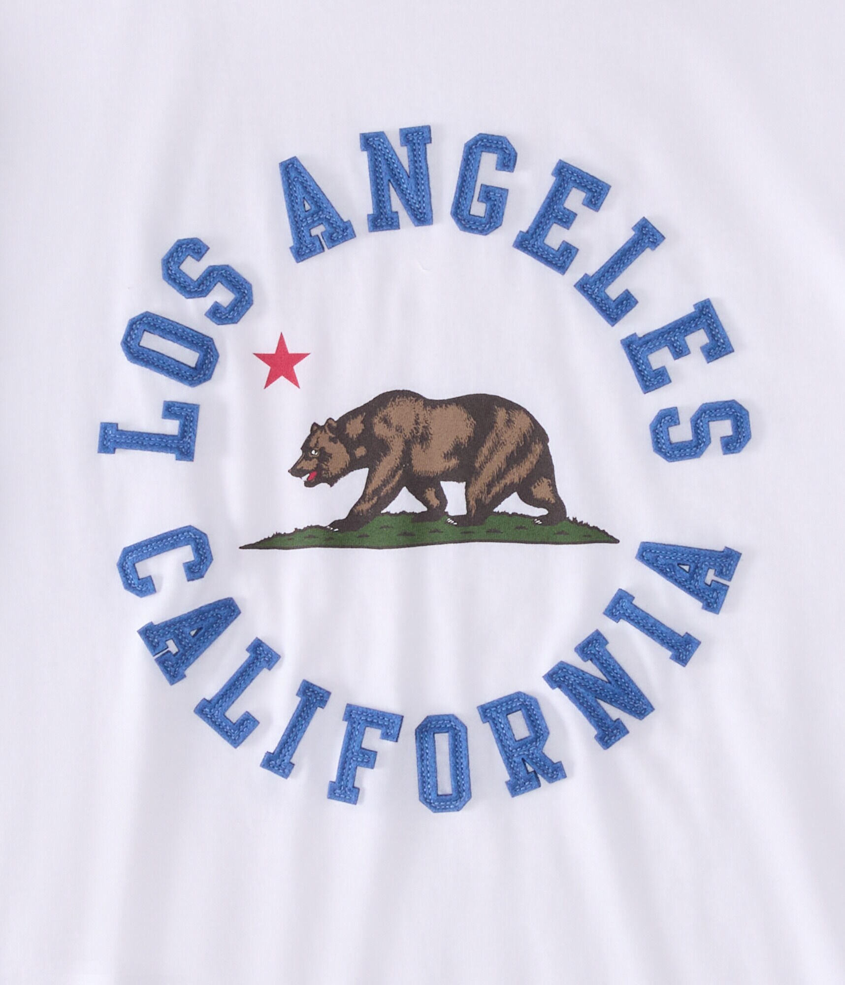 Los Angeles California Bear Appliqu&eacute; Graphic Tee
