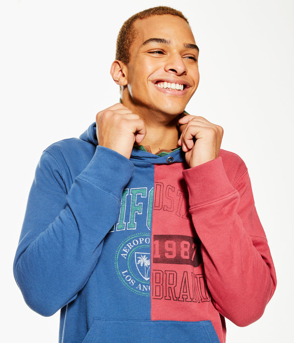California Aeropostale Spliced Pullover Hoodie