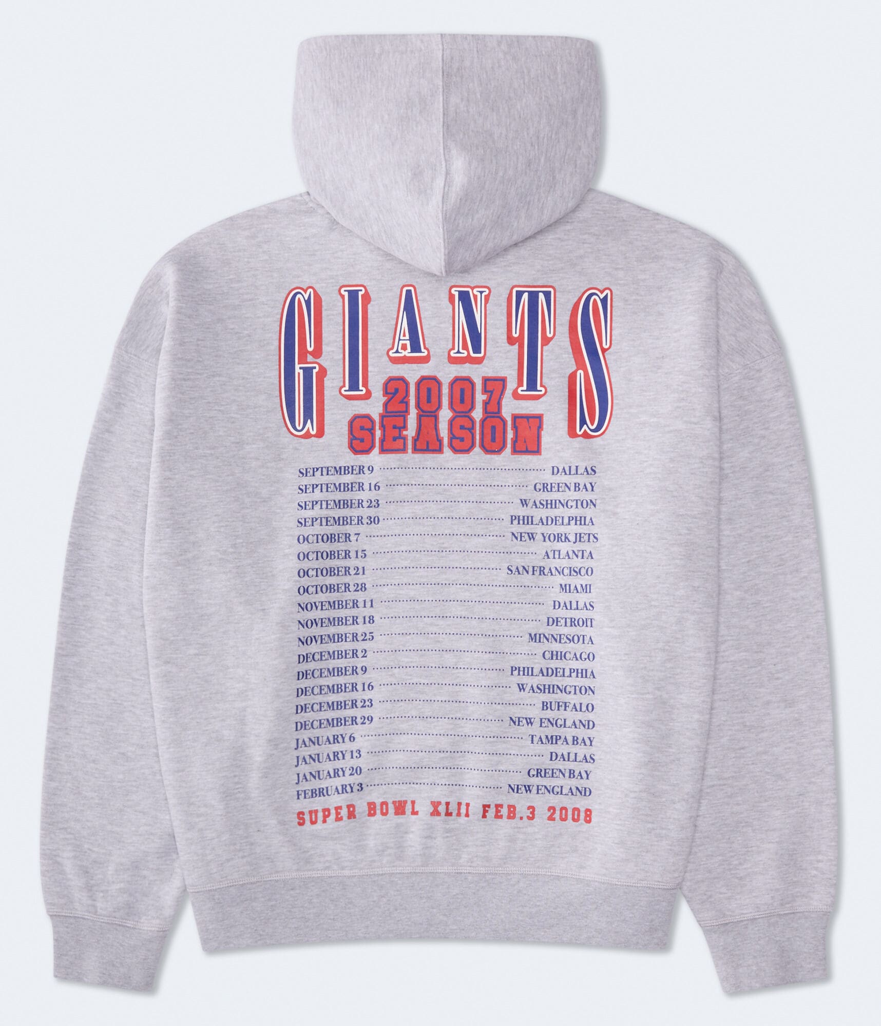 New York Giants 2007 Season Pullover Hoodie