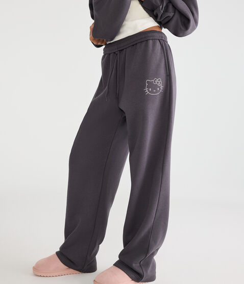 Hello Kitty | Aero Rhinestone Straight Leg Sweatpants Hello Kitty | Aero Rhinestone Straight Leg Sweatpants