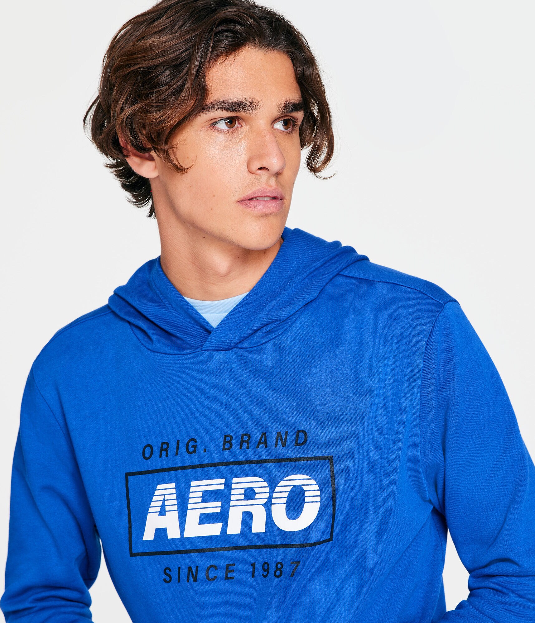 Aero Original Brand Box Logo Pullover Hoodie