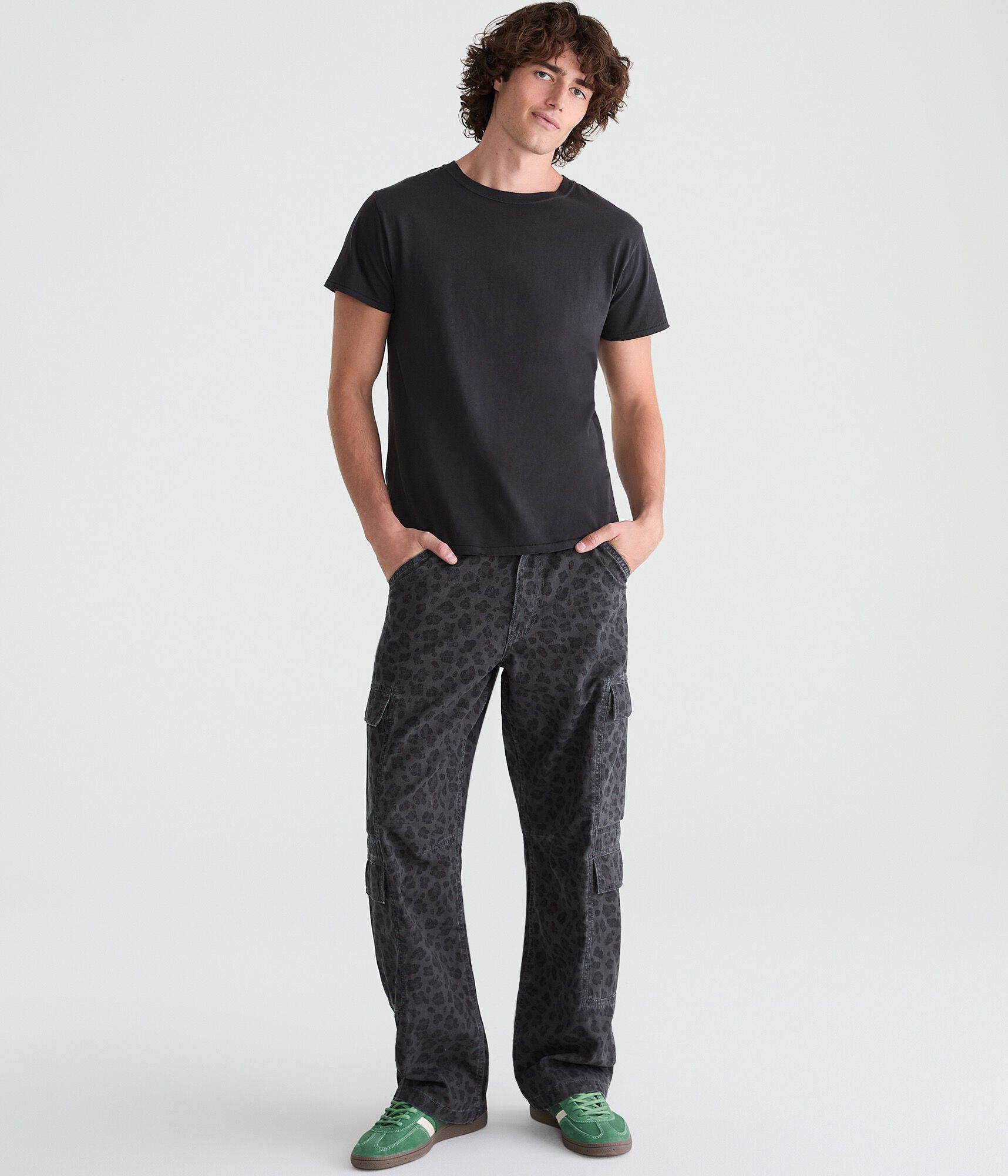 Leopard Print Baggy Cargo Pants