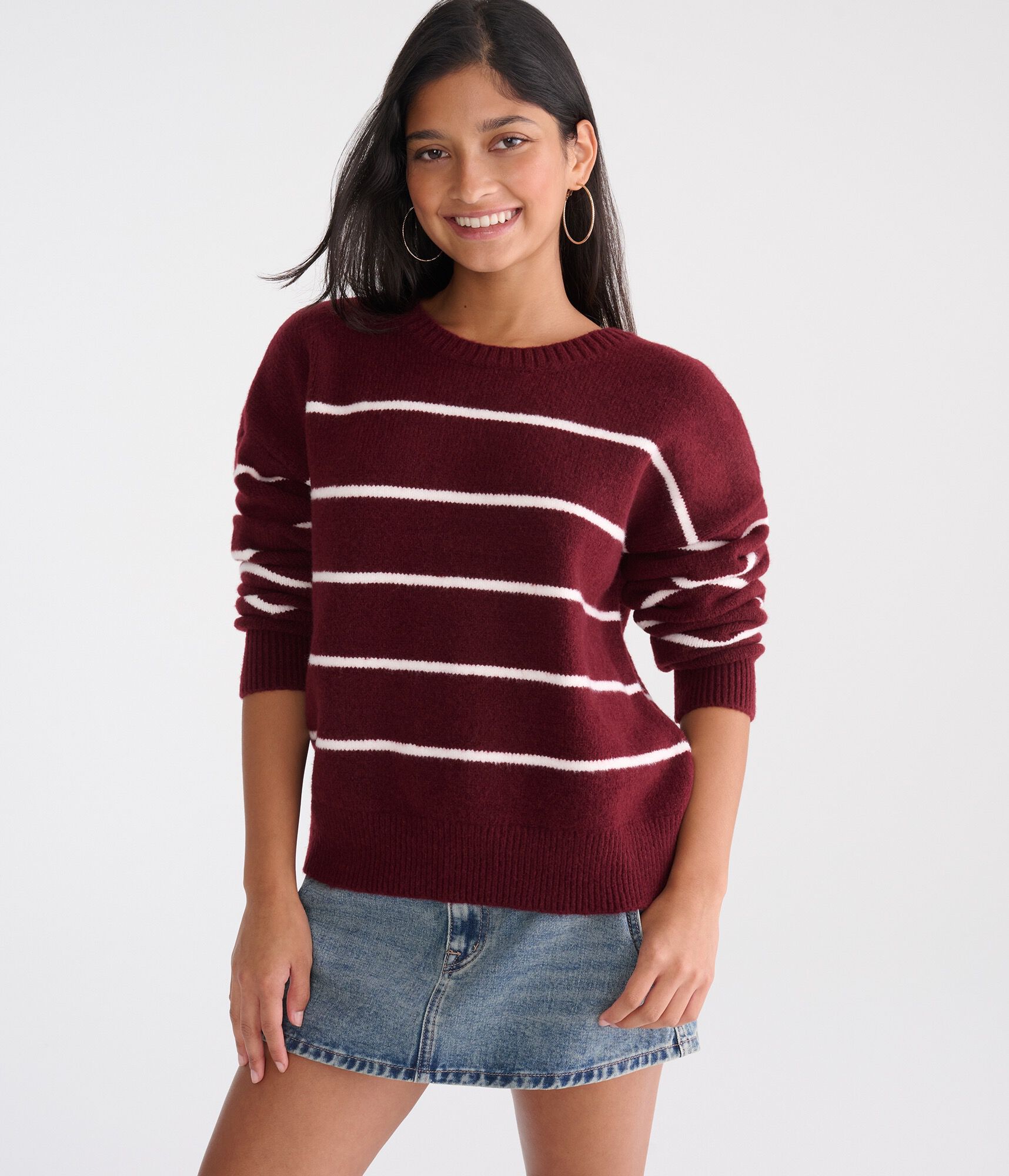 Small Stripe Crew Sweater