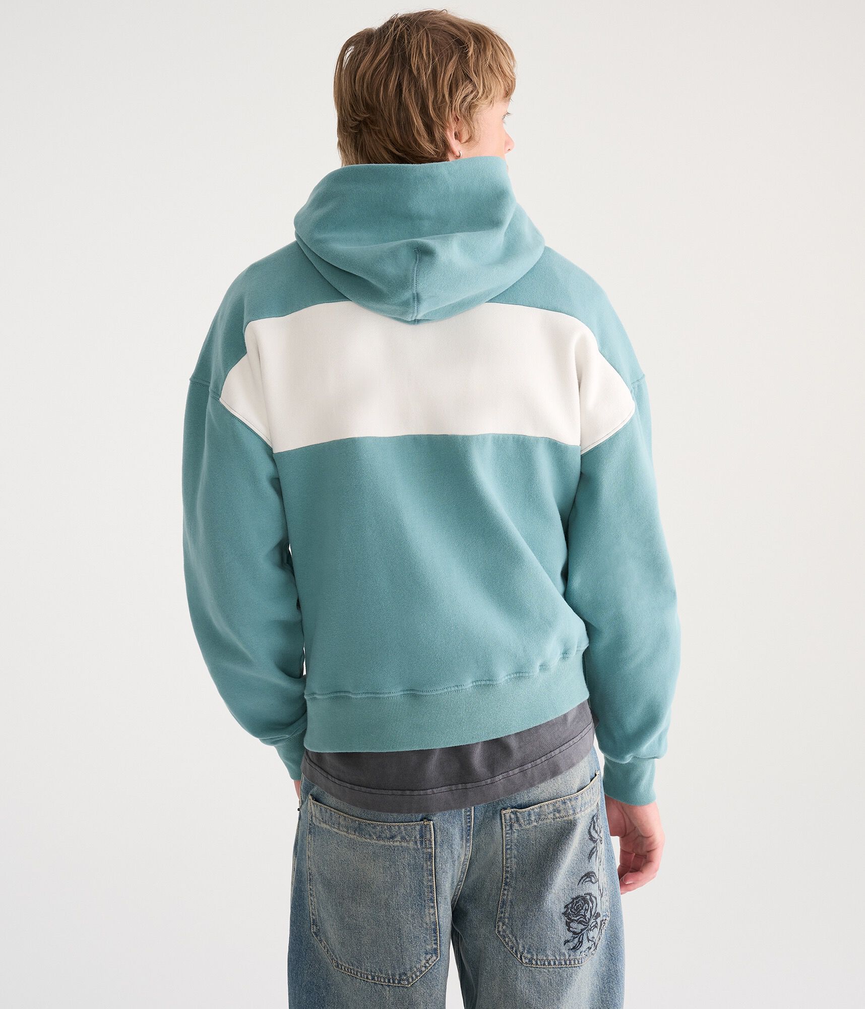 Cloud Soft Aeropostale Colorblock Boxy Pullover Hoodie