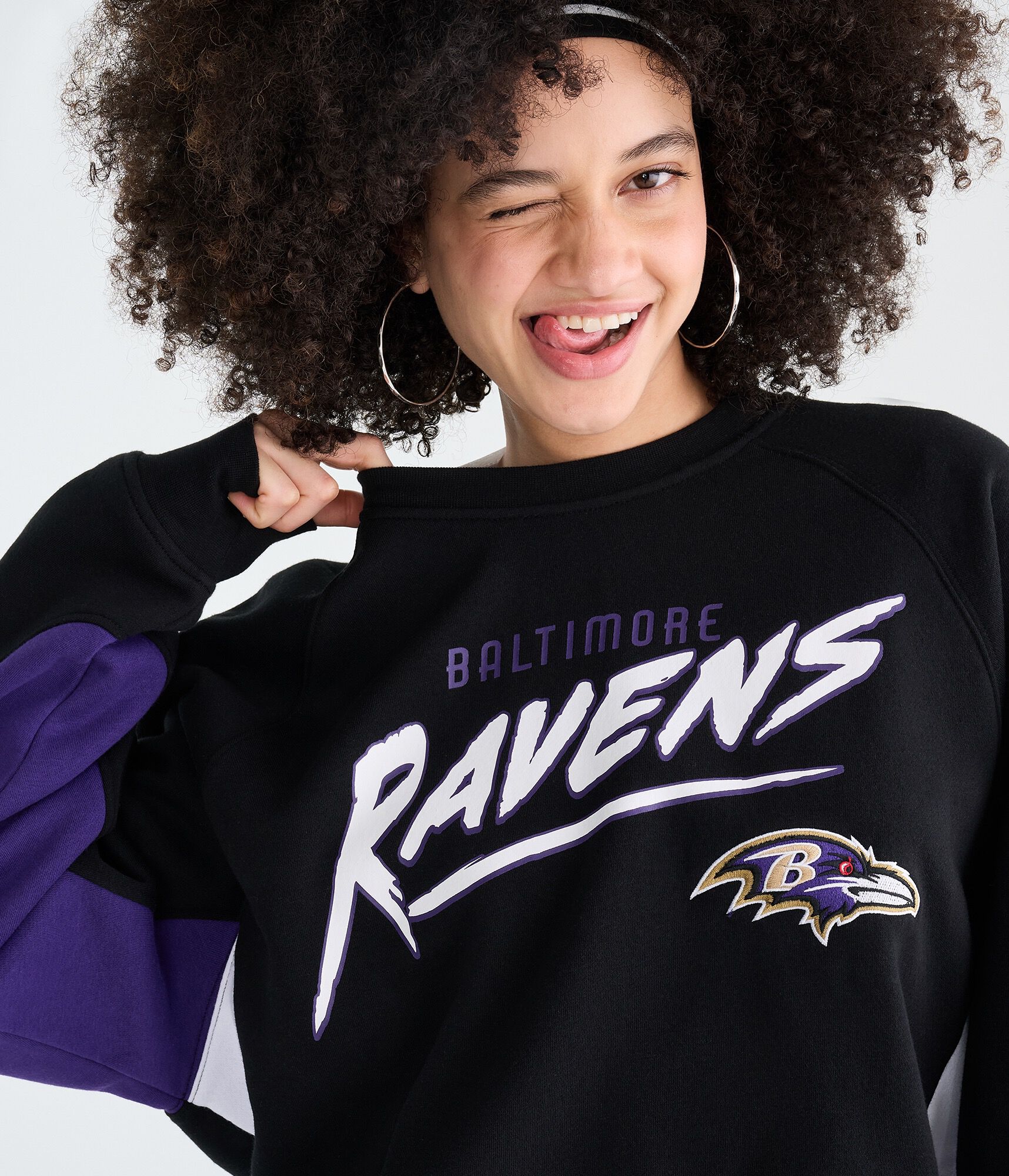 Baltimore Ravens Colorblock Crew Sweatshirt