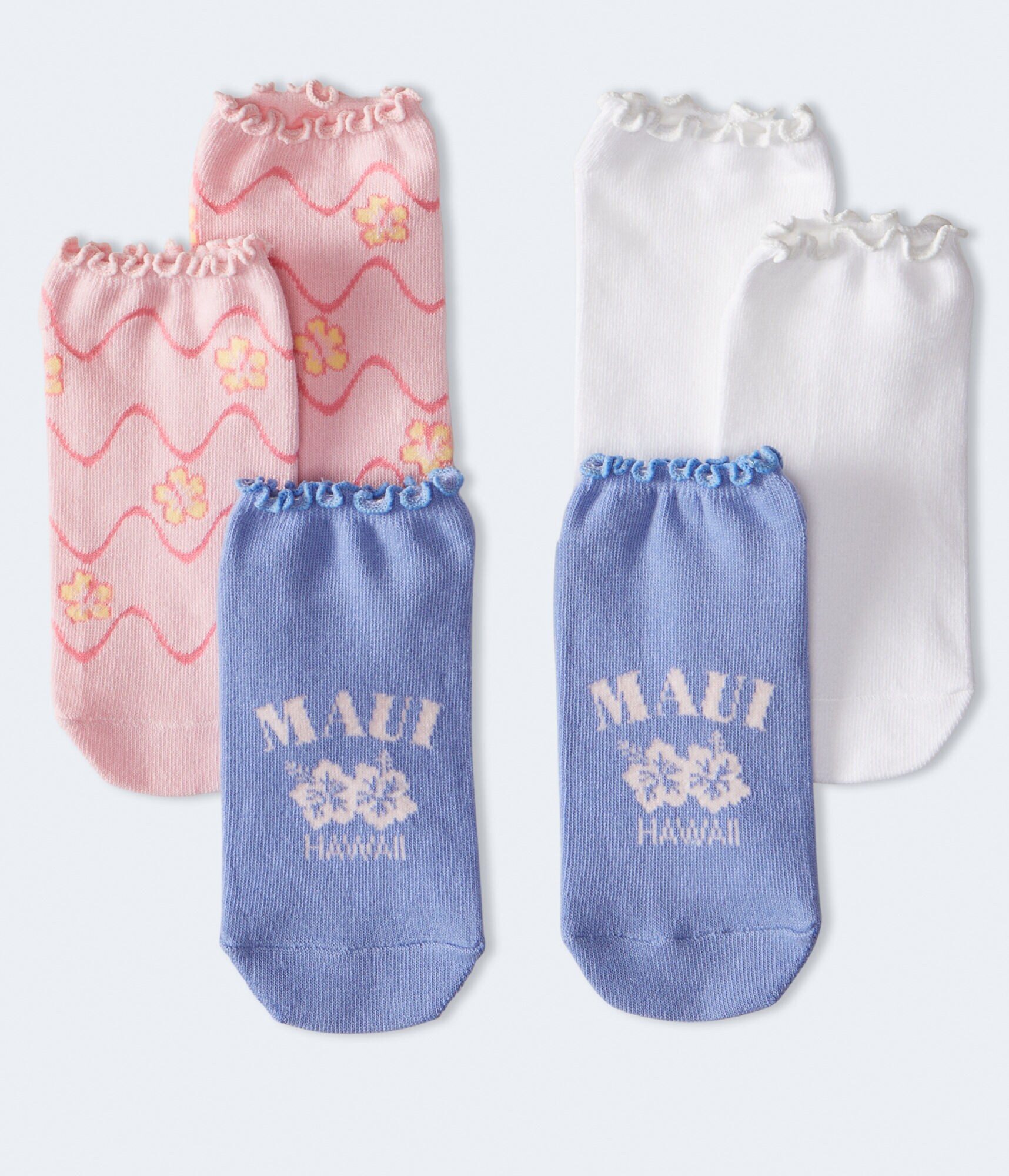 Maui Flowers Ankle Sock 3-Pack