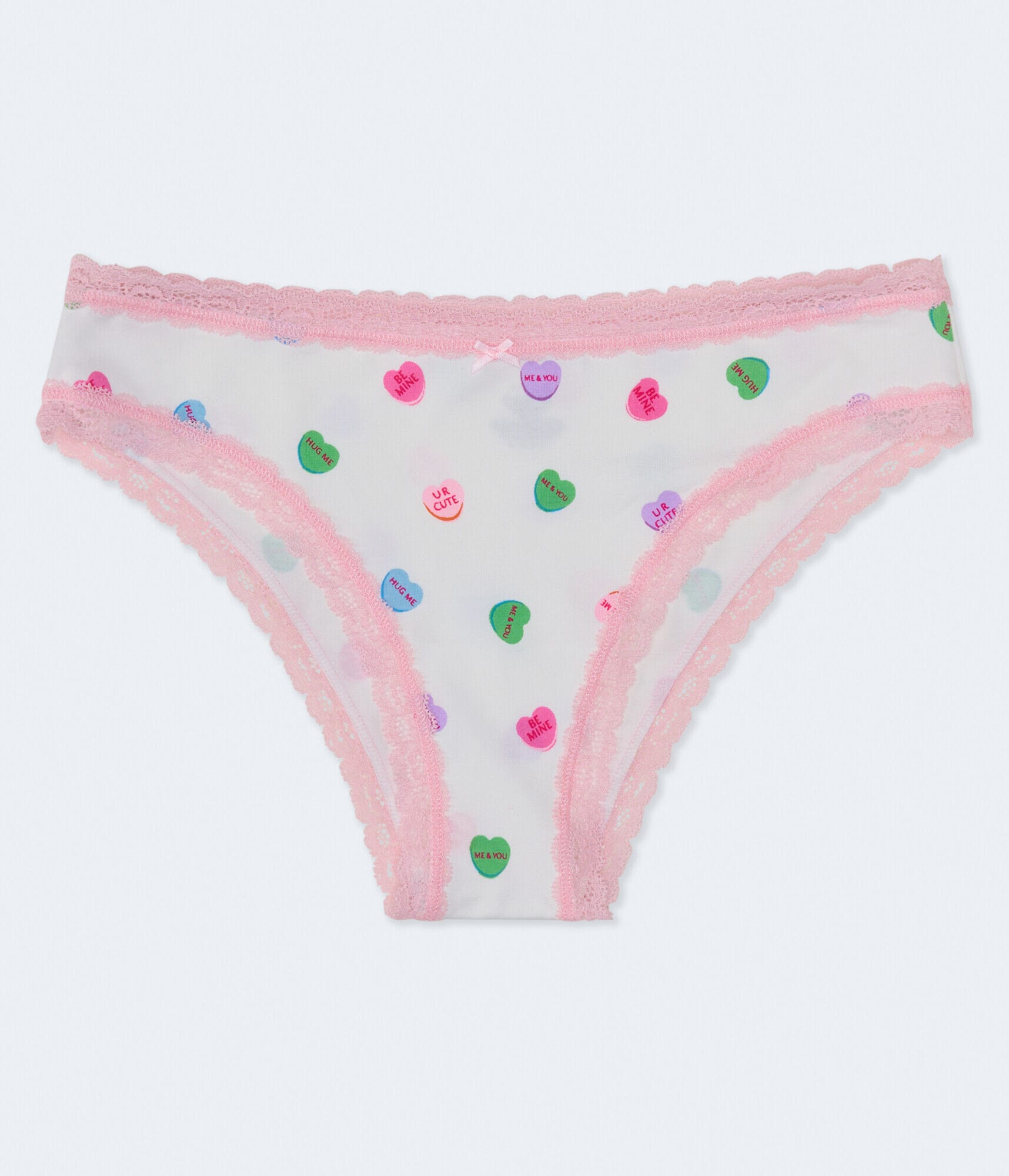 Candy Hearts Lace-Trim Hipster