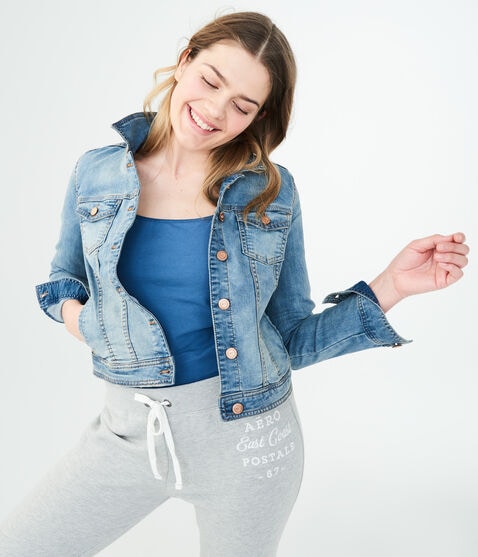 Seriously Stretchy Light Wash Denim Jacket Seriously Stretchy Light Wash Denim Jacket