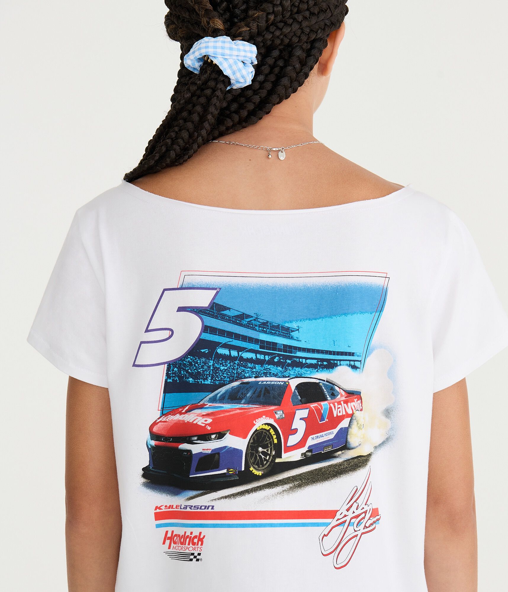 NASCAR Team Valvoline Off-The-Shoulder Graphic Tee