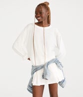 Long Sleeve Washed Loose Fit Crew Tee