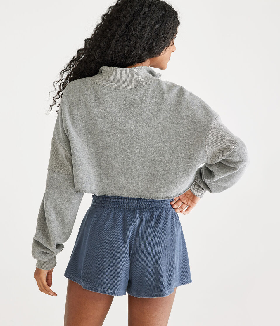 High-Rise Waffle Shorts
