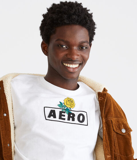 Aero Rose Box Logo Appliqué Graphic Tee Aero Rose Box Logo Appliqué Graphic Tee