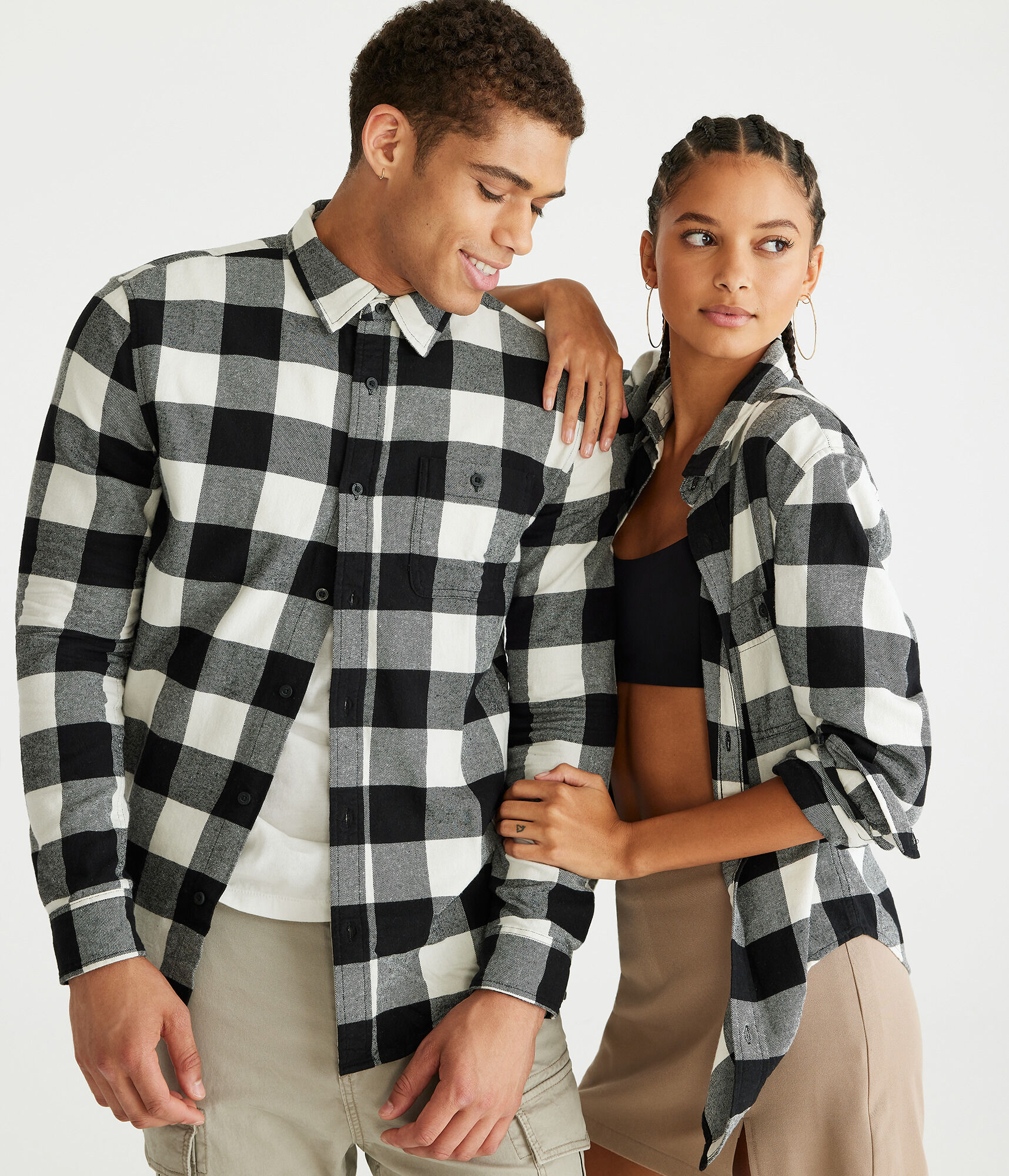 softspun flannel button-down shirt | eBay