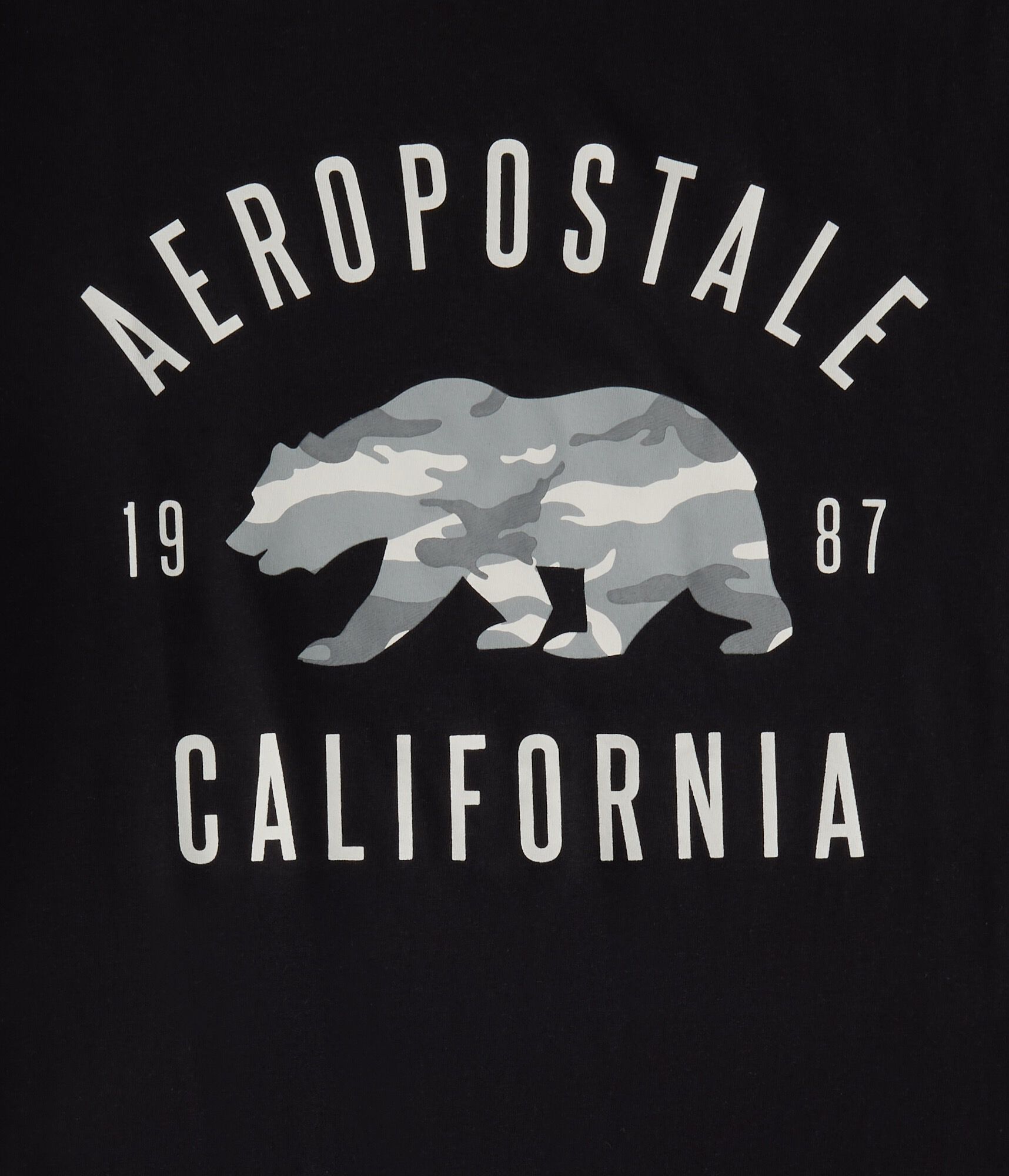 Aeropostale Camo Bear Graphic Tee
