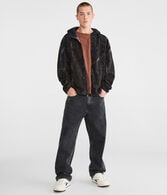 Forest Camo Sherpa Fleece Full-Zip Hoodie