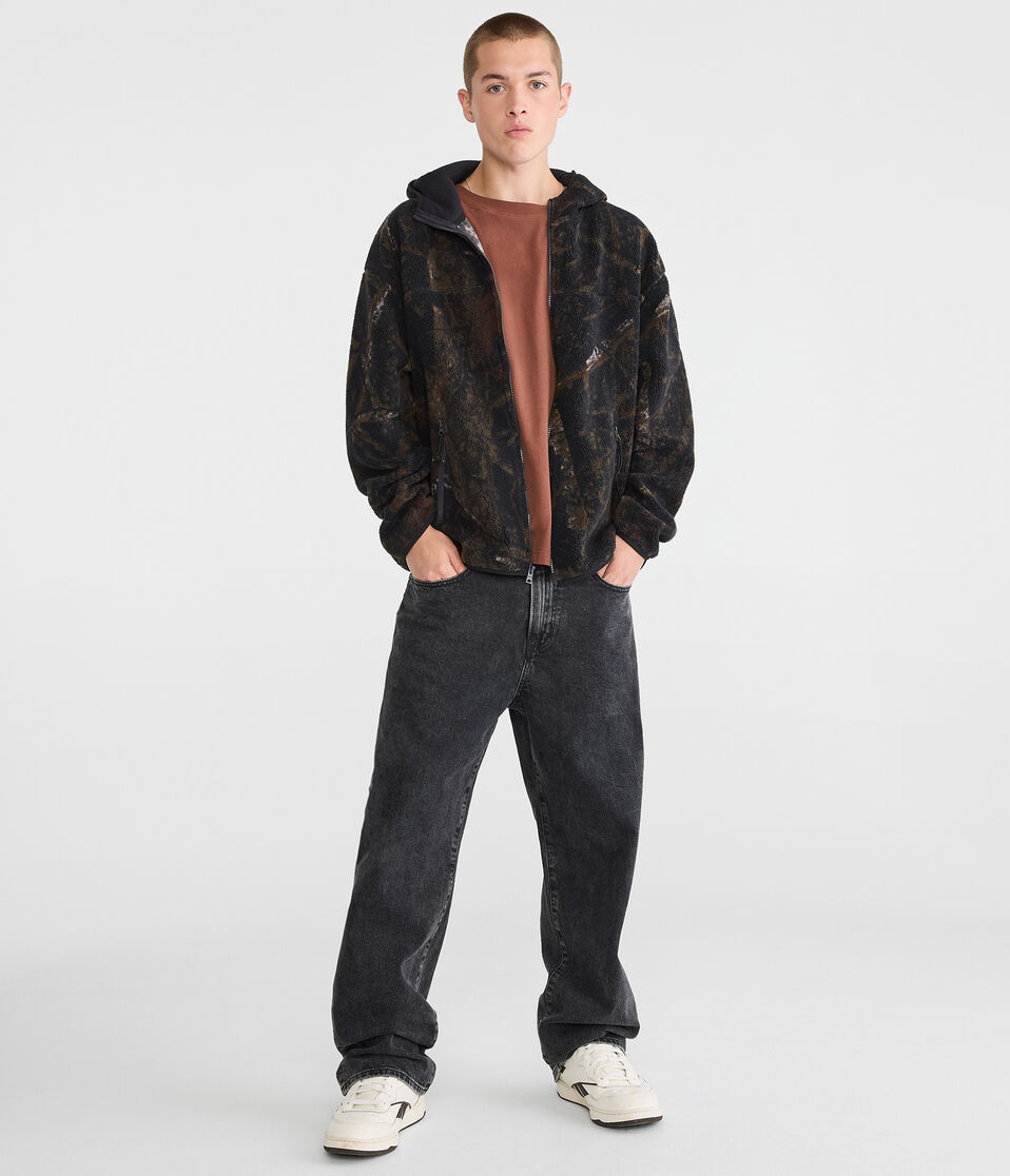 Forest Camo Sherpa Fleece Full-Zip Hoodie