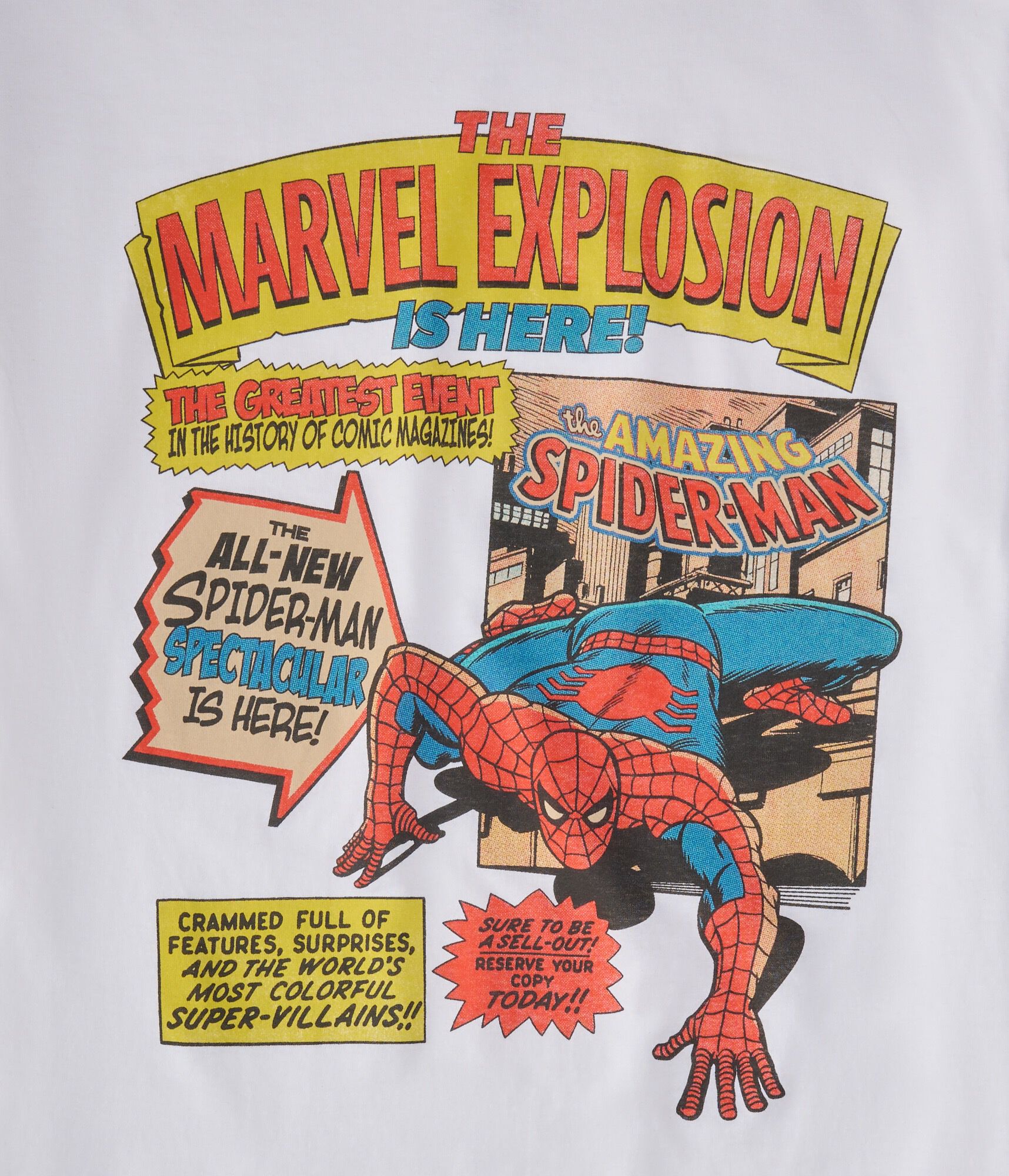 Marvel Explosion Spider-Man Relaxed Graphic Tee