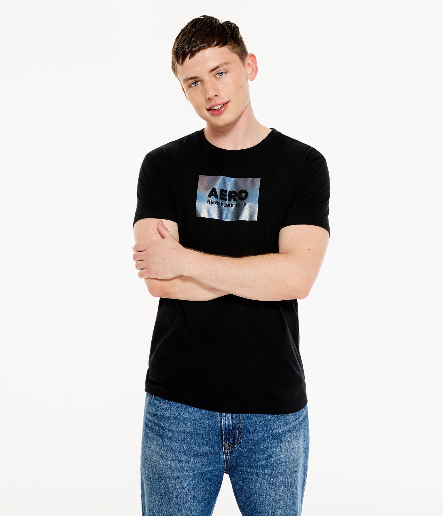 Aero Box Logo Foil Appliqu&eacute; Graphic Tee