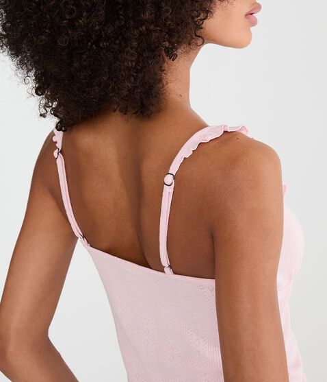 Ruffle Pointelle Sleep Cami Ruffle Pointelle Sleep Cami
