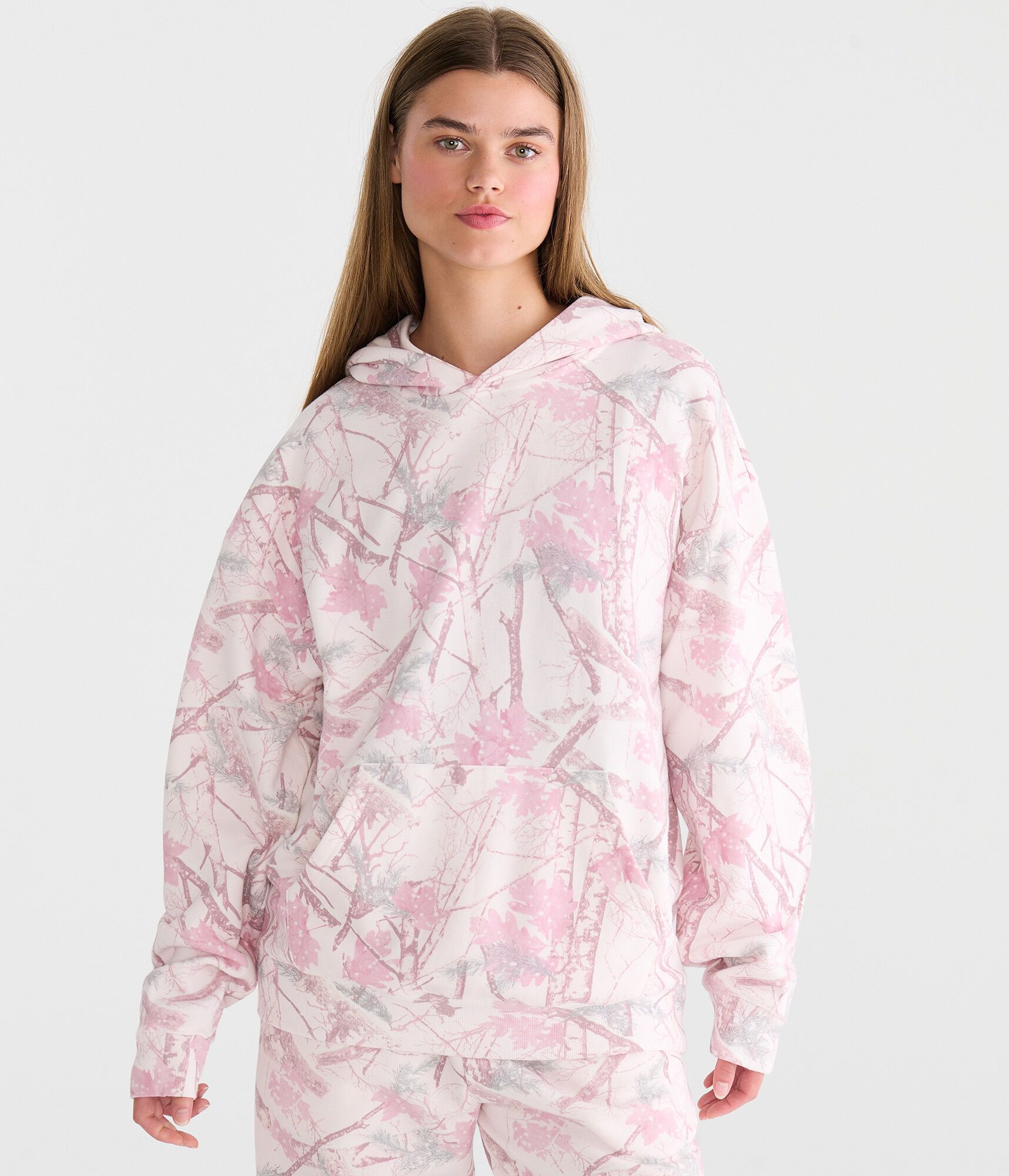 Cloud Soft Forest Camo Oversized Pullover Hoodie