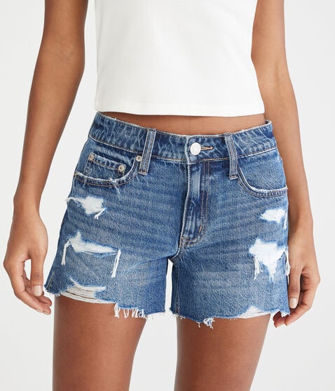 Low-Rise Baggy Denim Shorts 4" Low-Rise Baggy Denim Shorts 4"