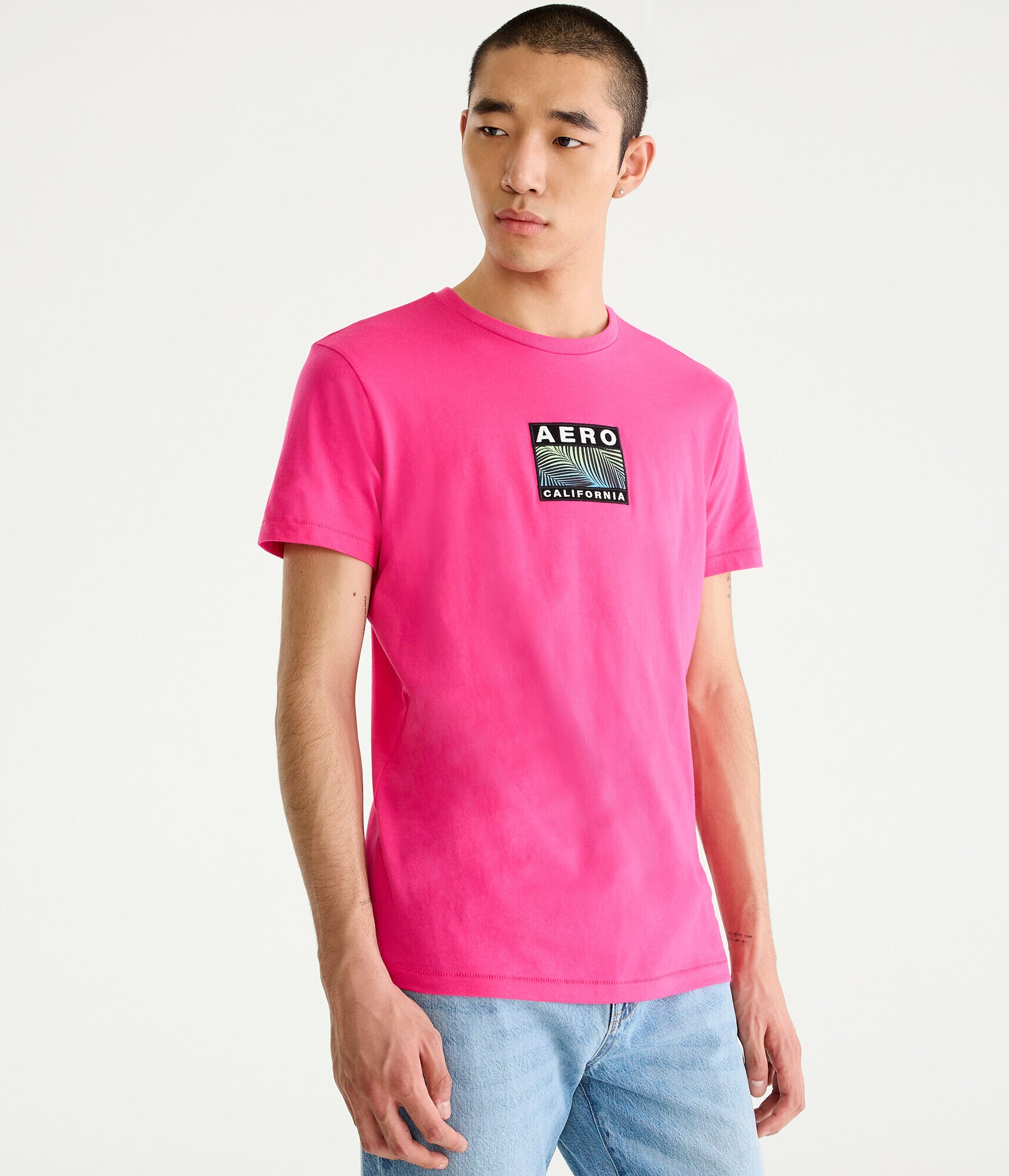 Aero Palms Box Logo Appliqu&eacute; Graphic Tee