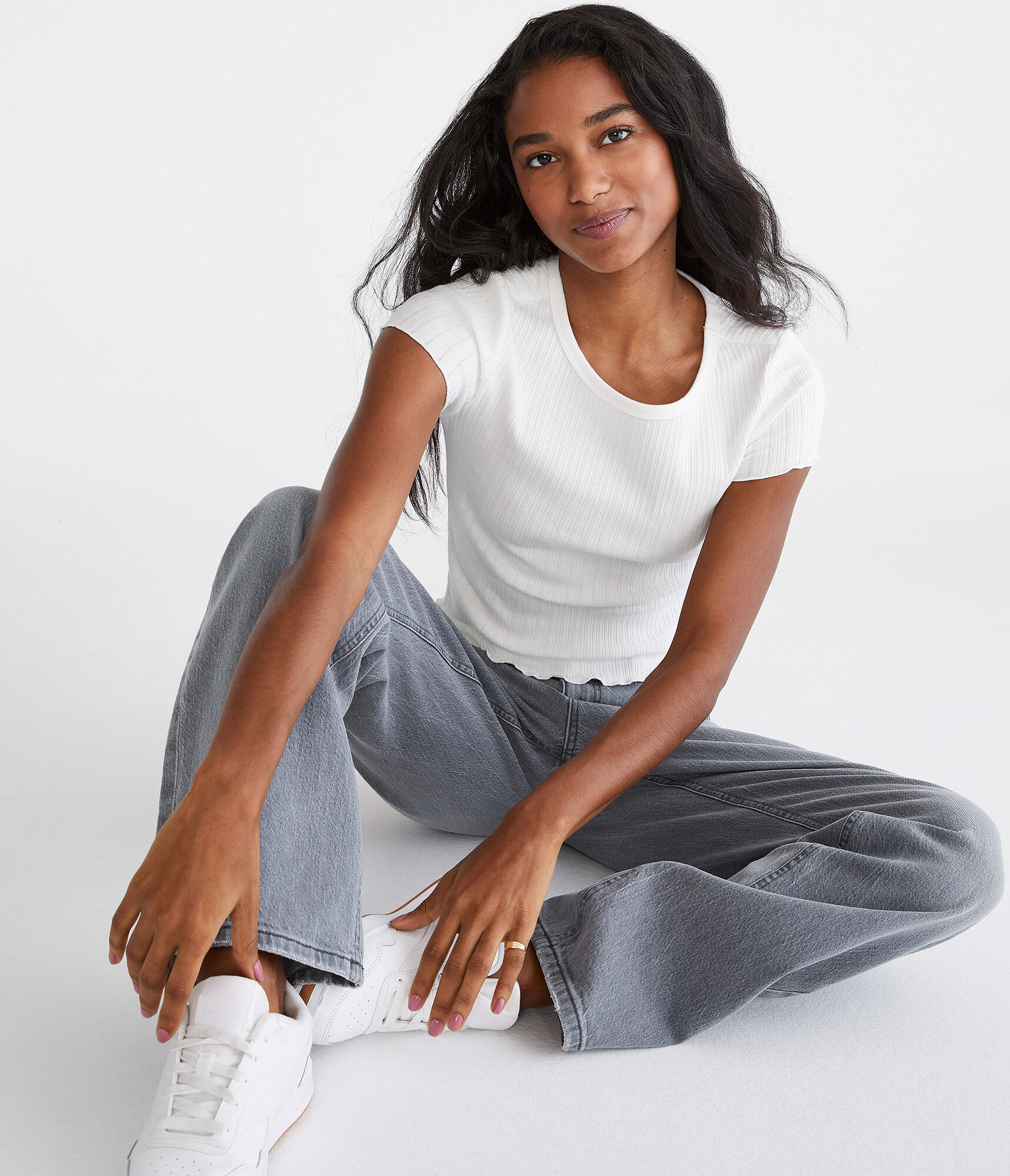 Seriously Soft Ribbed Cropped Shrunken Tee
