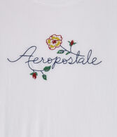 Aeropostale Floral Logo Graphic Tee