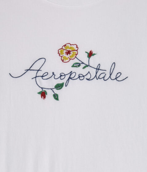 Aeropostale Floral Logo Graphic Tee Aeropostale Floral Logo Graphic Tee