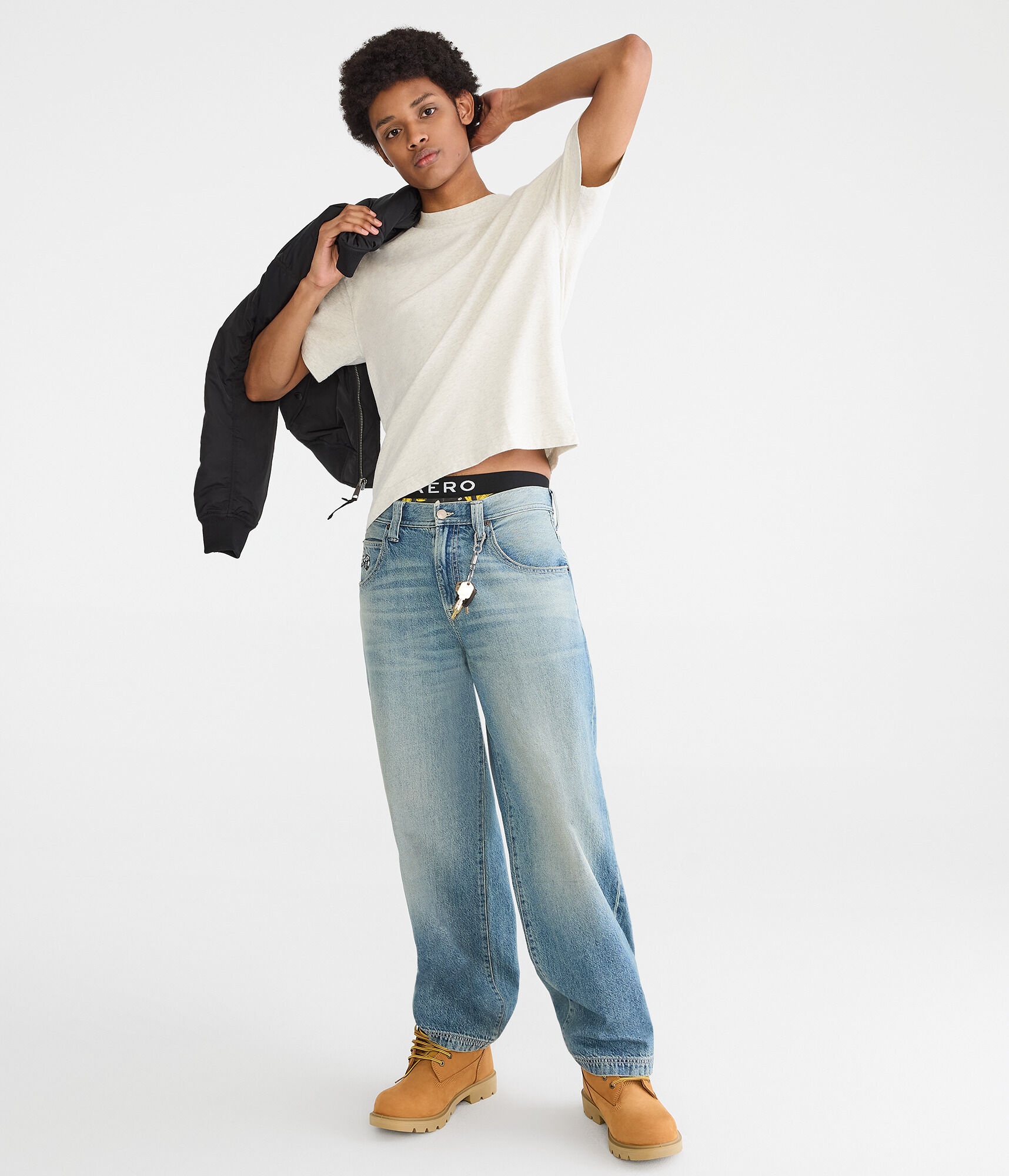 Washed Boxy Fit Crew Tee