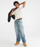 Washed Boxy Fit Crew Tee