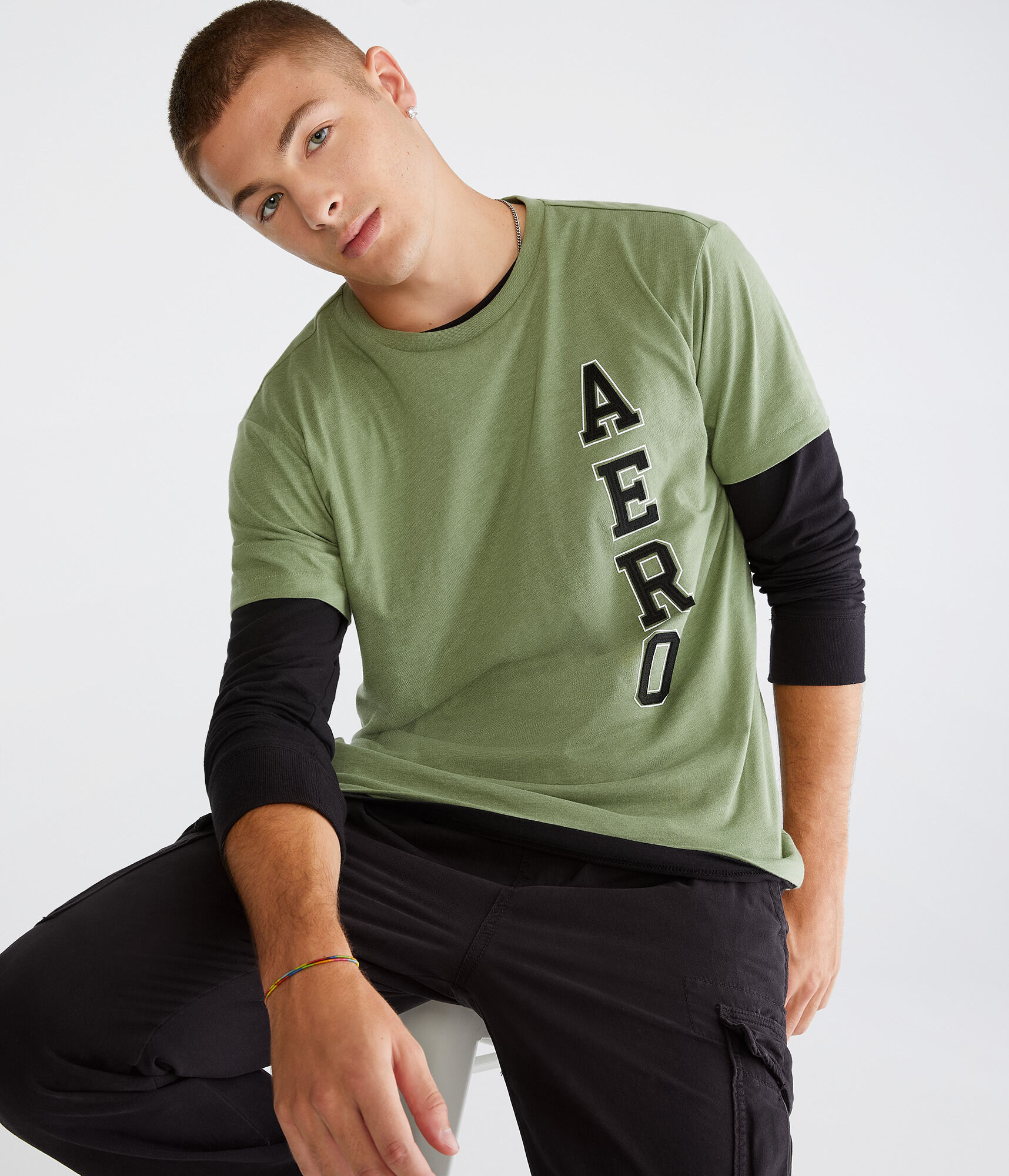 Vertical Aero Appliqu&eacute; Graphic Tee