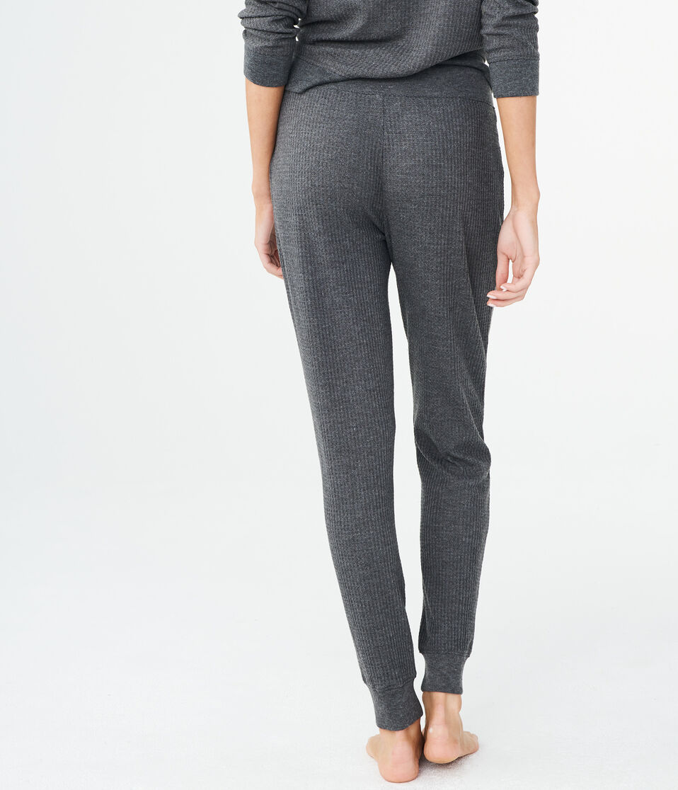 Solid Waffle-Knit Joggers