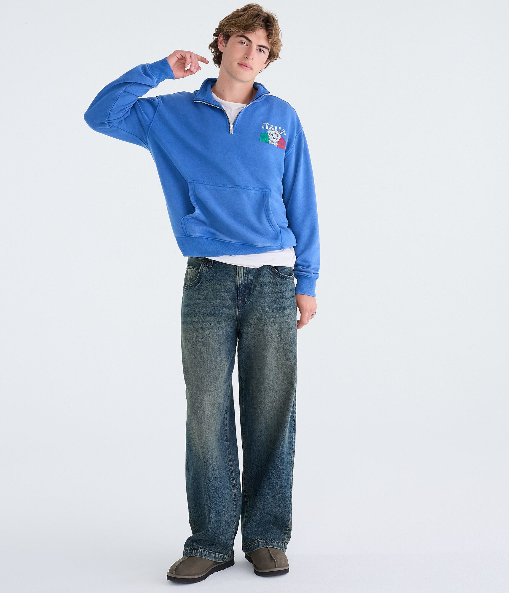 Italia Football Quarter-Zip Sweatshirt