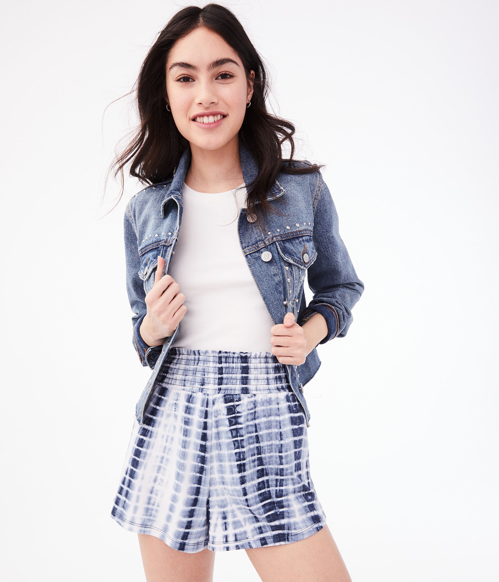 Tie-Dye Smocked Shorts