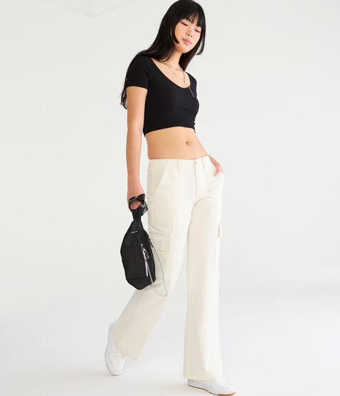 Low-Rise Flare Cargo Pants Low-Rise Flare Cargo Pants