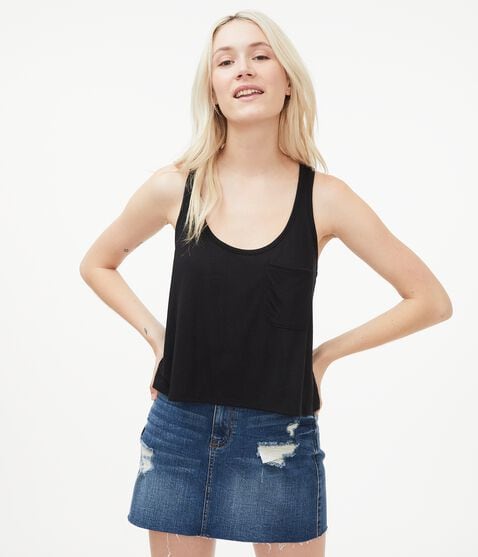 Pocket Cropped Racerback Tank*** Pocket Cropped Racerback Tank***