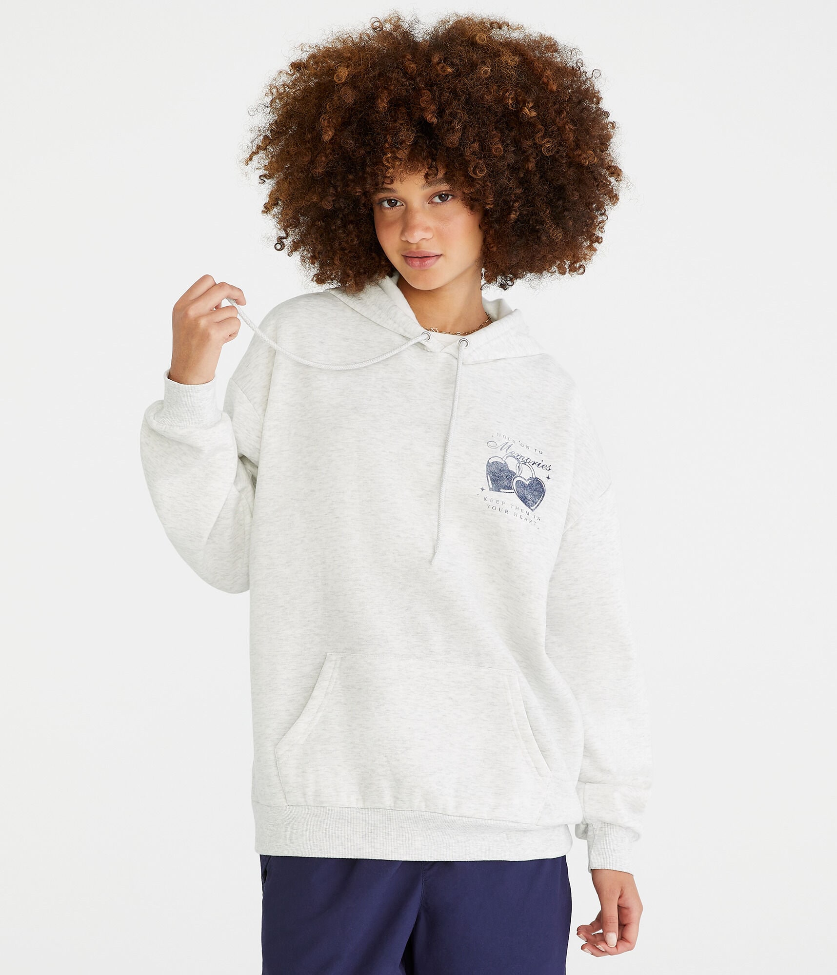 Hold On To Memories Oversized Pullover Hoodie