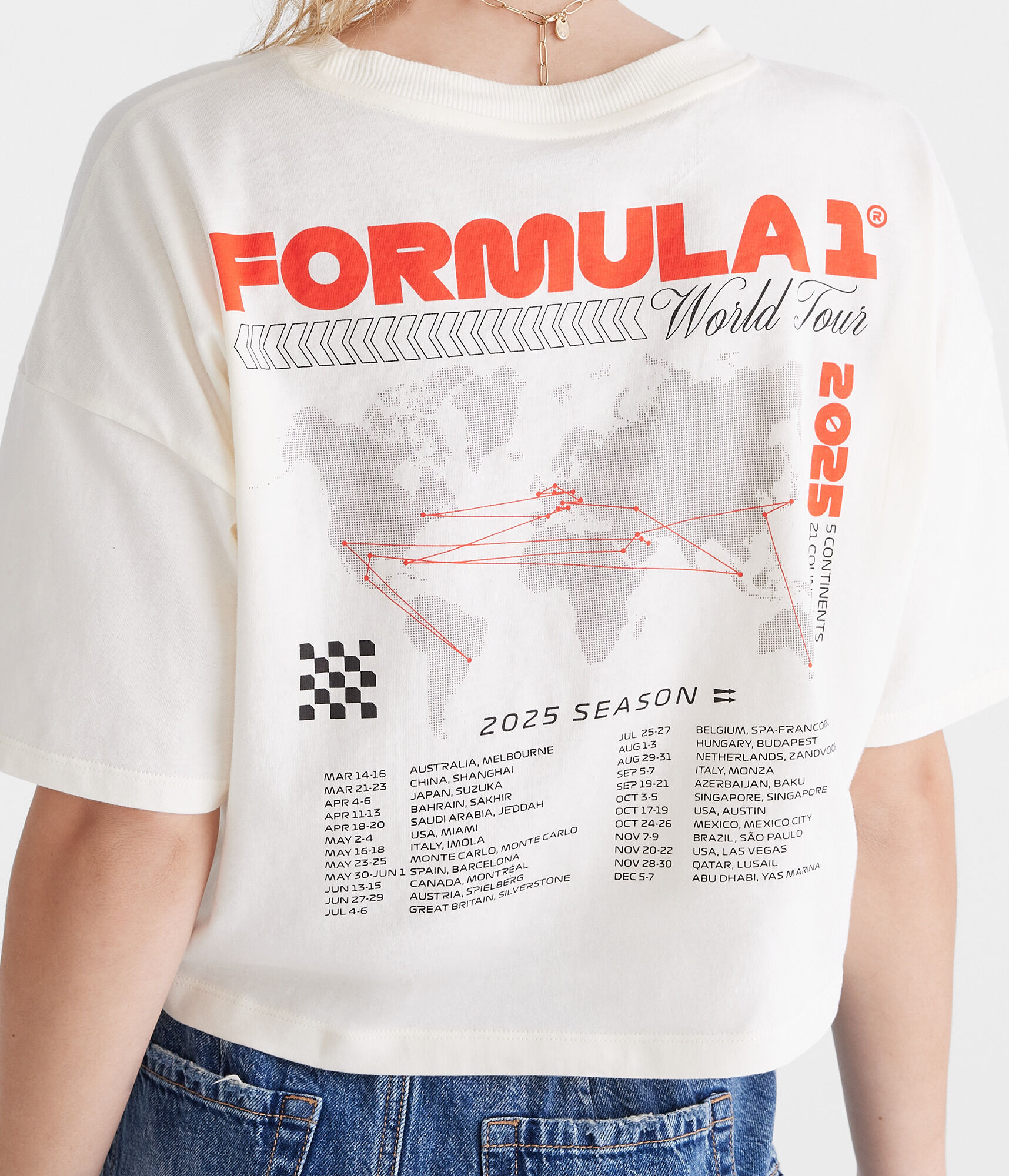 Formula 1® World Tour 2025 Cropped Graphic Tee