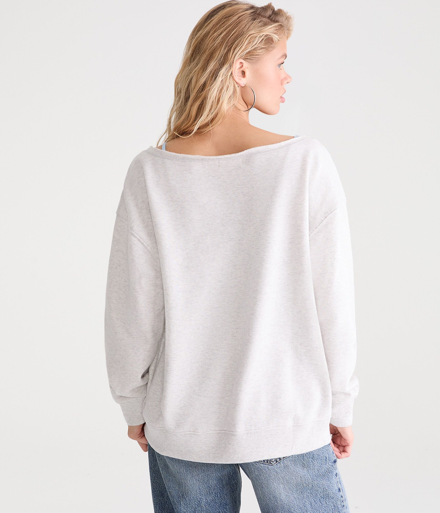 Cloud Soft Oversized Off-The-Shoulder Sweatshirt