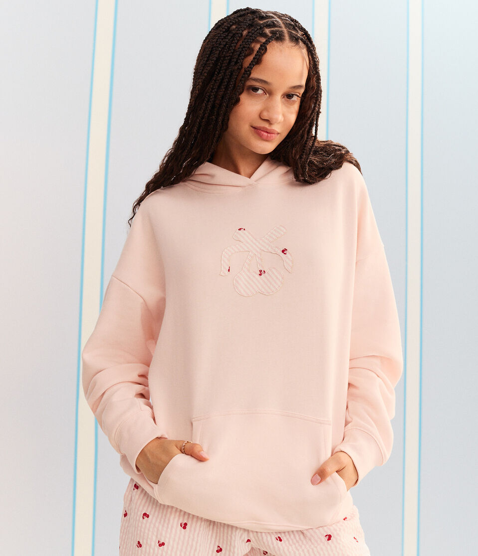 Demetra for Aero Cherry Patch Pullover Hoodie