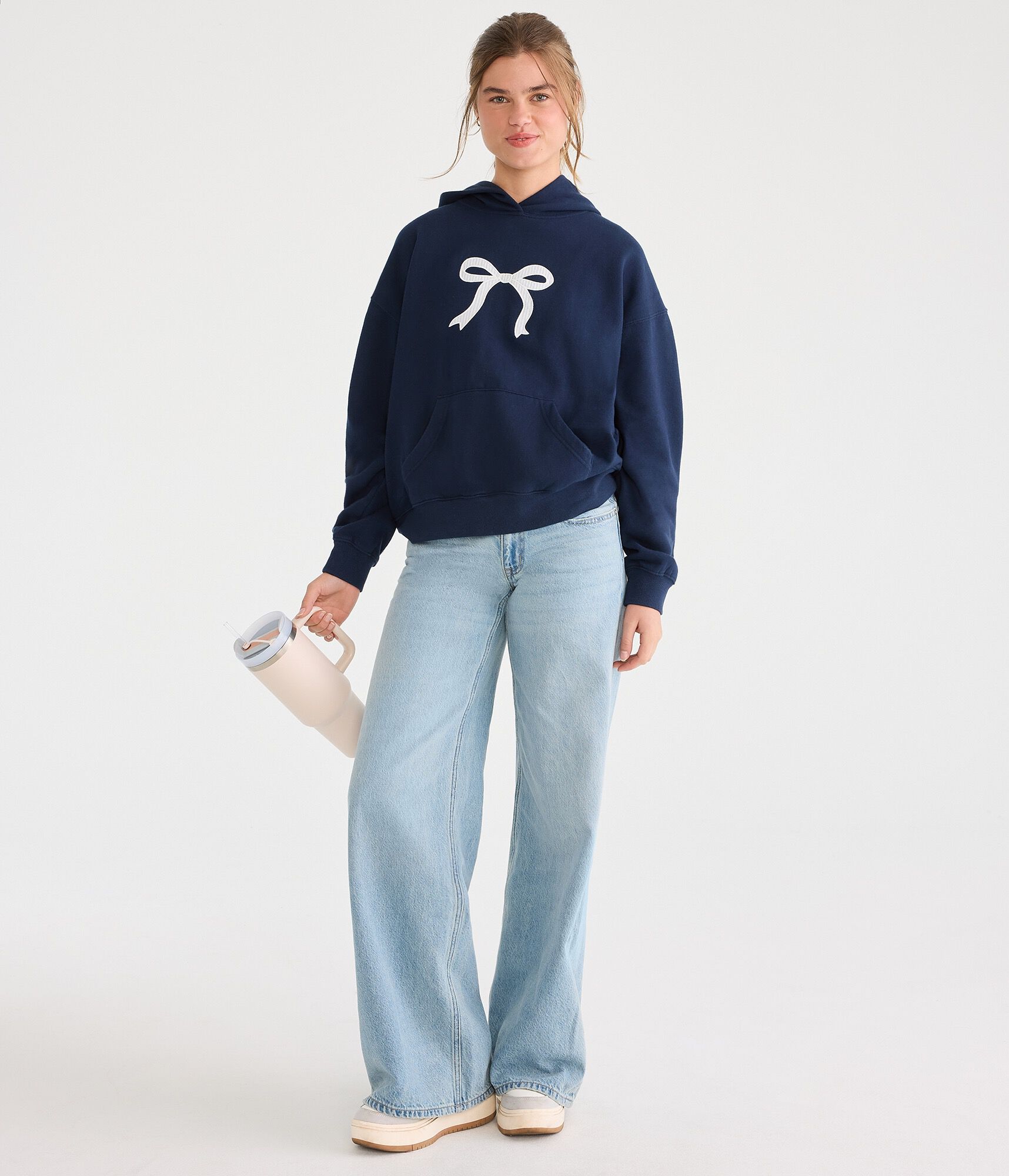 Cloud Soft Bow Pullover Hoodie