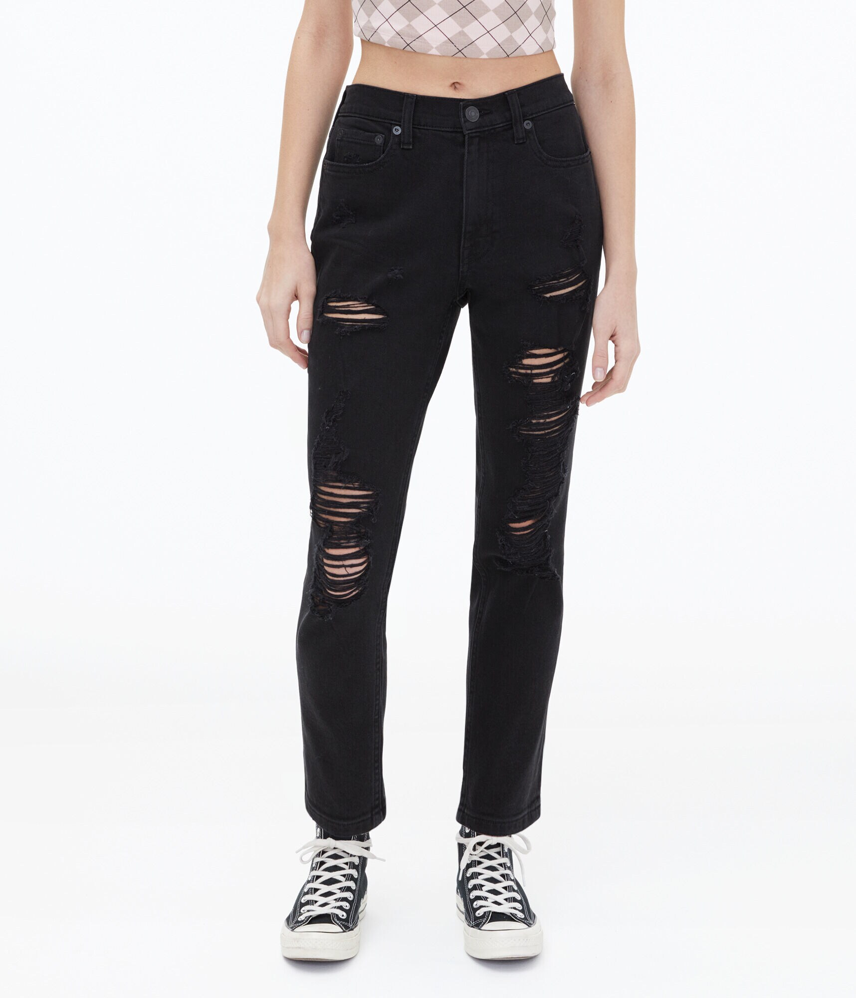 High-Rise Stretch Mom Jean