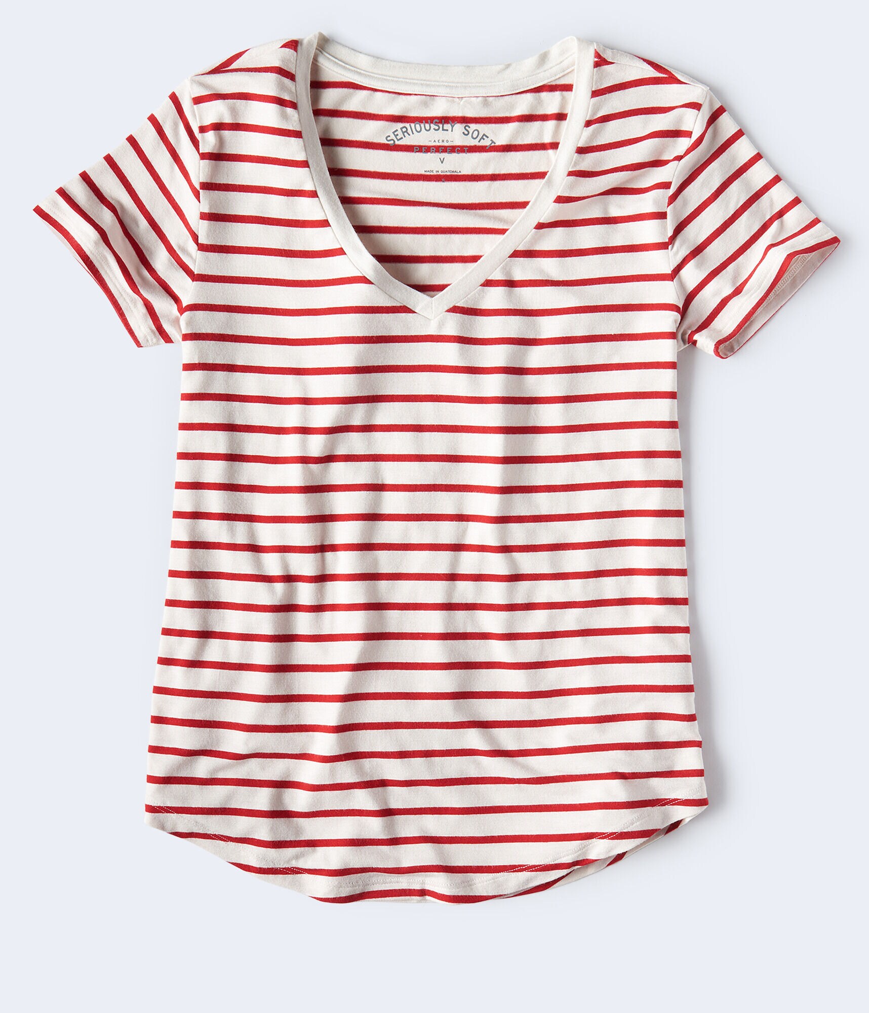 Seriously Soft Striped V-Neck Tee