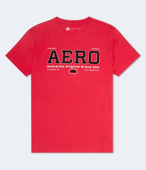 Aero Original Brand Flocked Graphic Tee Aero Original Brand Flocked Graphic Tee
