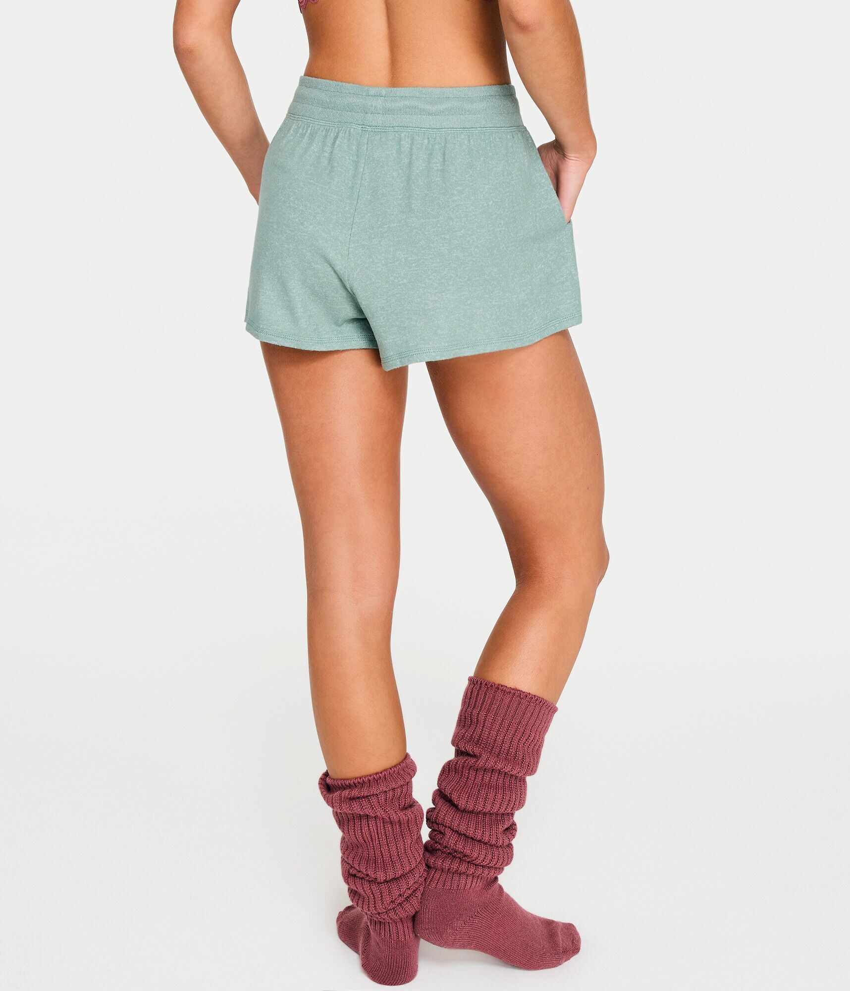 Fuzzy Fleece High-Rise Sleep Shorts